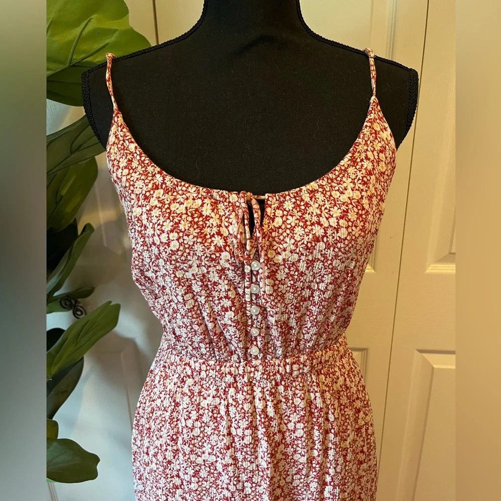 Abercrombie Floral orange Maxi Dress
